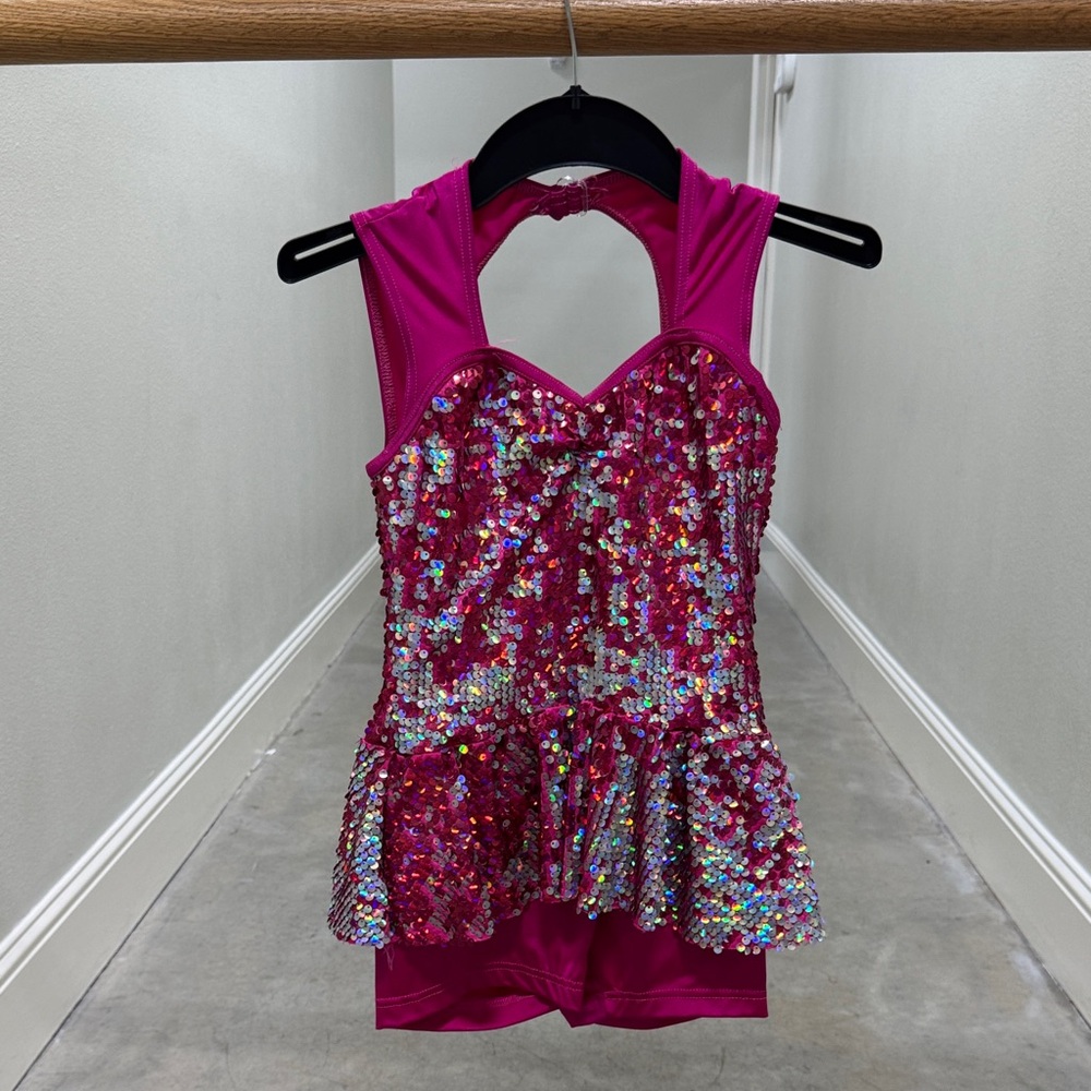 Weissman Fuchsia Sequin Kids Dance Costume